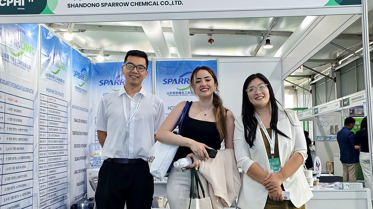Sparrow Chemical booth and visitors at CPHI China 2026